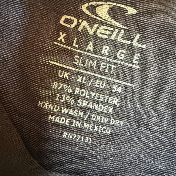 Men’s O'Neill Black Short Sleeve Tee Classic Crew Neck XL SLIM Swirt - Picture 9 of 9